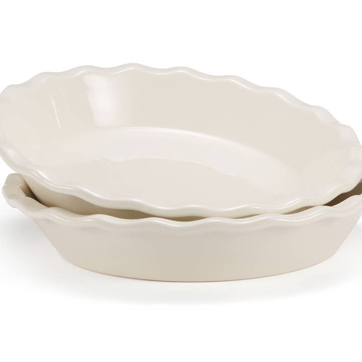 Kook - Wholesale Baking Dish - Kook Ceramic Deep Pie Dish with Wave Edge, 9 Inch0