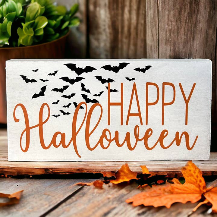 HAPPY HALLOWEEN - Rustic Fall Decor Wood Sign for wholesale by Inkwood Crafters