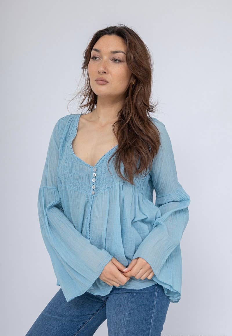 LINEN & COTTON HOUSE - Vente Chemisier – femme - GILET EN COTON 20354  SPRING SUMMER CLOTHING36