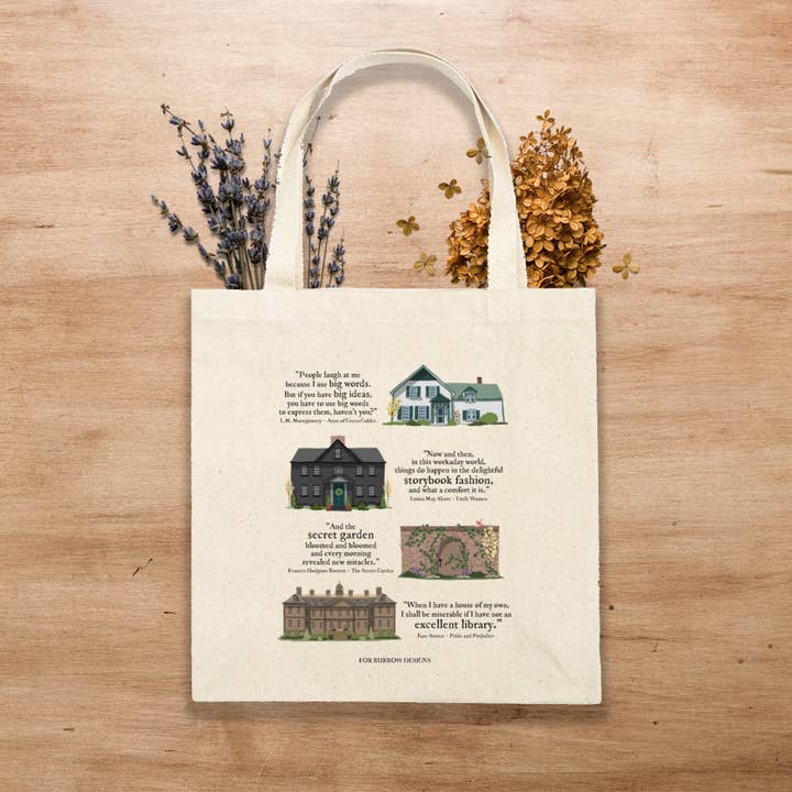 Literary Women - Canvas Tote Bag for wholesale by Fox Burrow Designs