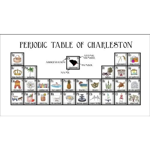 Dishique - Wholesale Platter - Charleston Periodic Table Porcelain Platter1