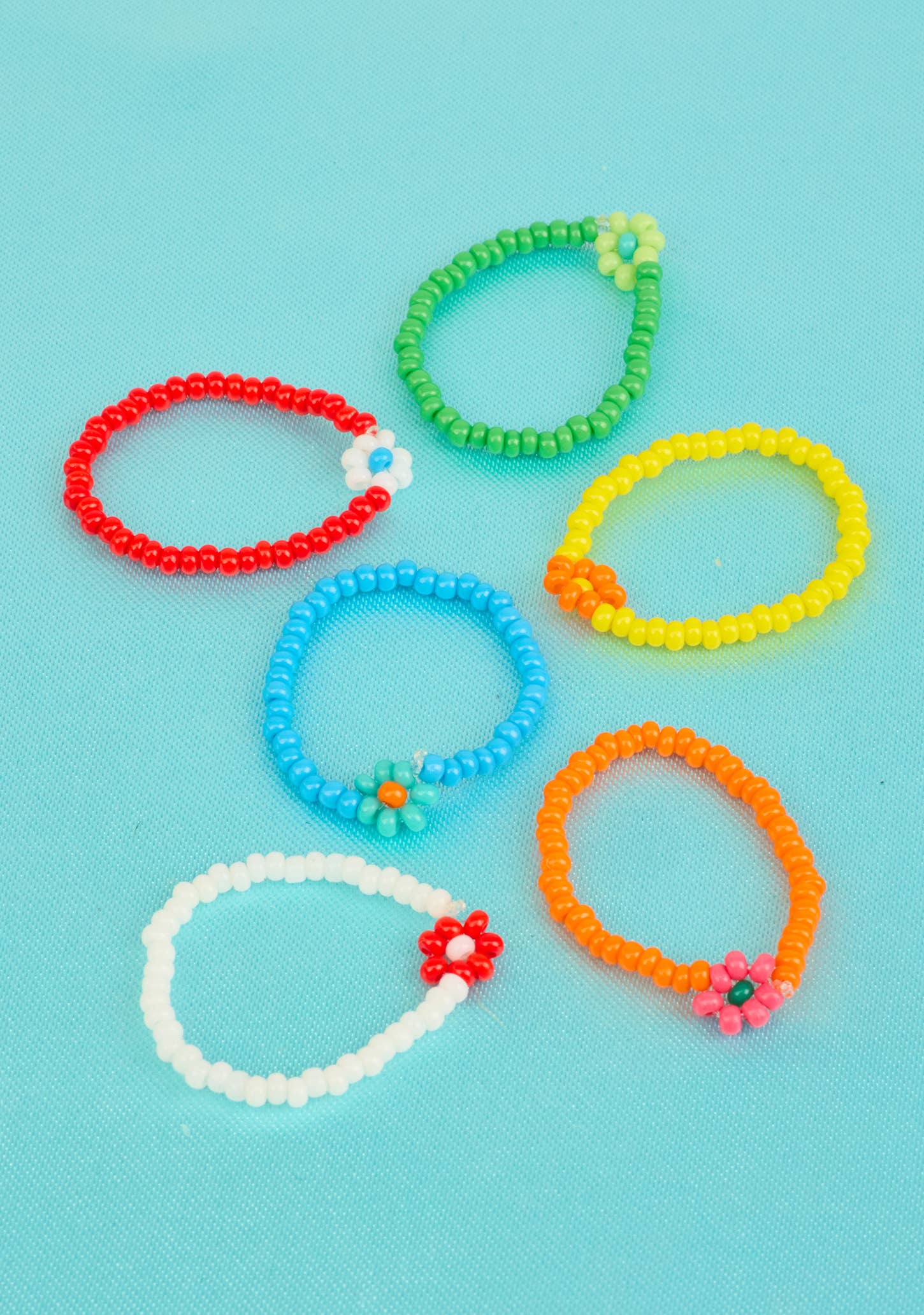 Namaste – wholesale Beaded bracelet – Flower Seed Bead Rings0