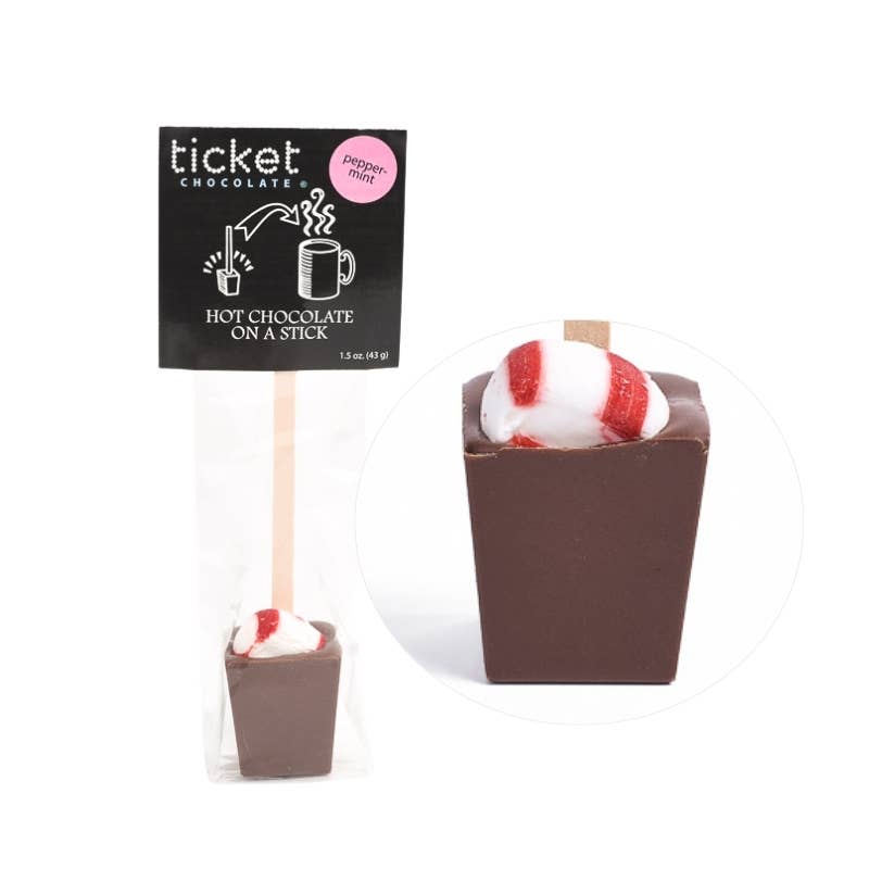 Ticket Chocolate - Wholesale Hot Cocoa Mix/Kit - Gourmet Hot Chocolate on a Stick – Single Serve (1.5 oz)6