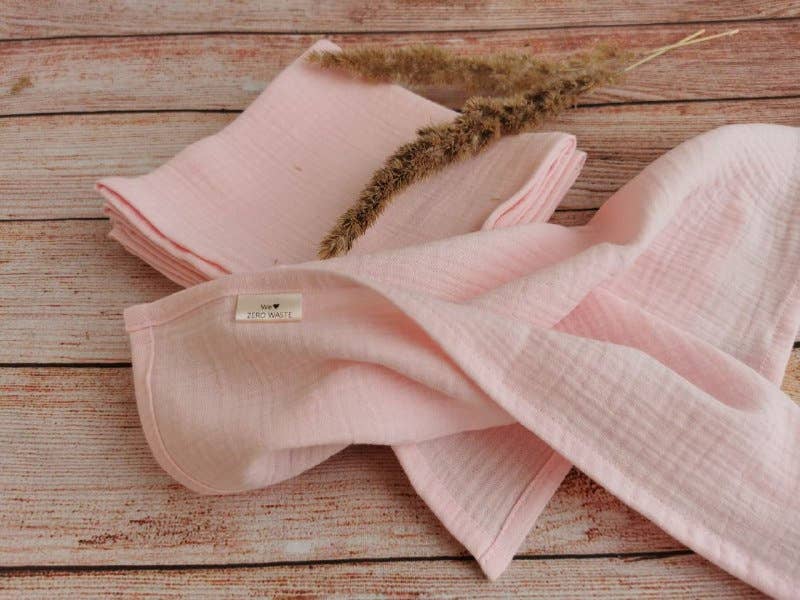 Bloom Pads - Wholesale Dinner & Cloth Napkin - Organic cotton muslin napkin Set of 5, Soft Reusable wipes2