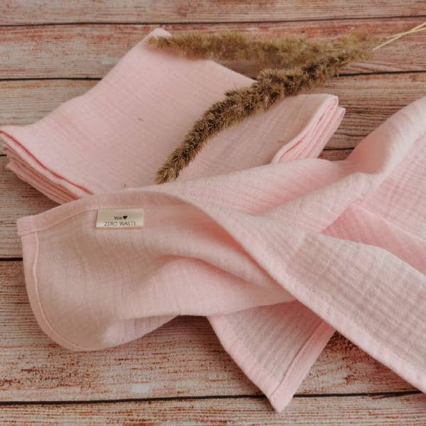 Bloom Pads - Wholesale Dinner & Cloth Napkin - Organic cotton muslin napkin Set of 5, Soft Reusable wipes2