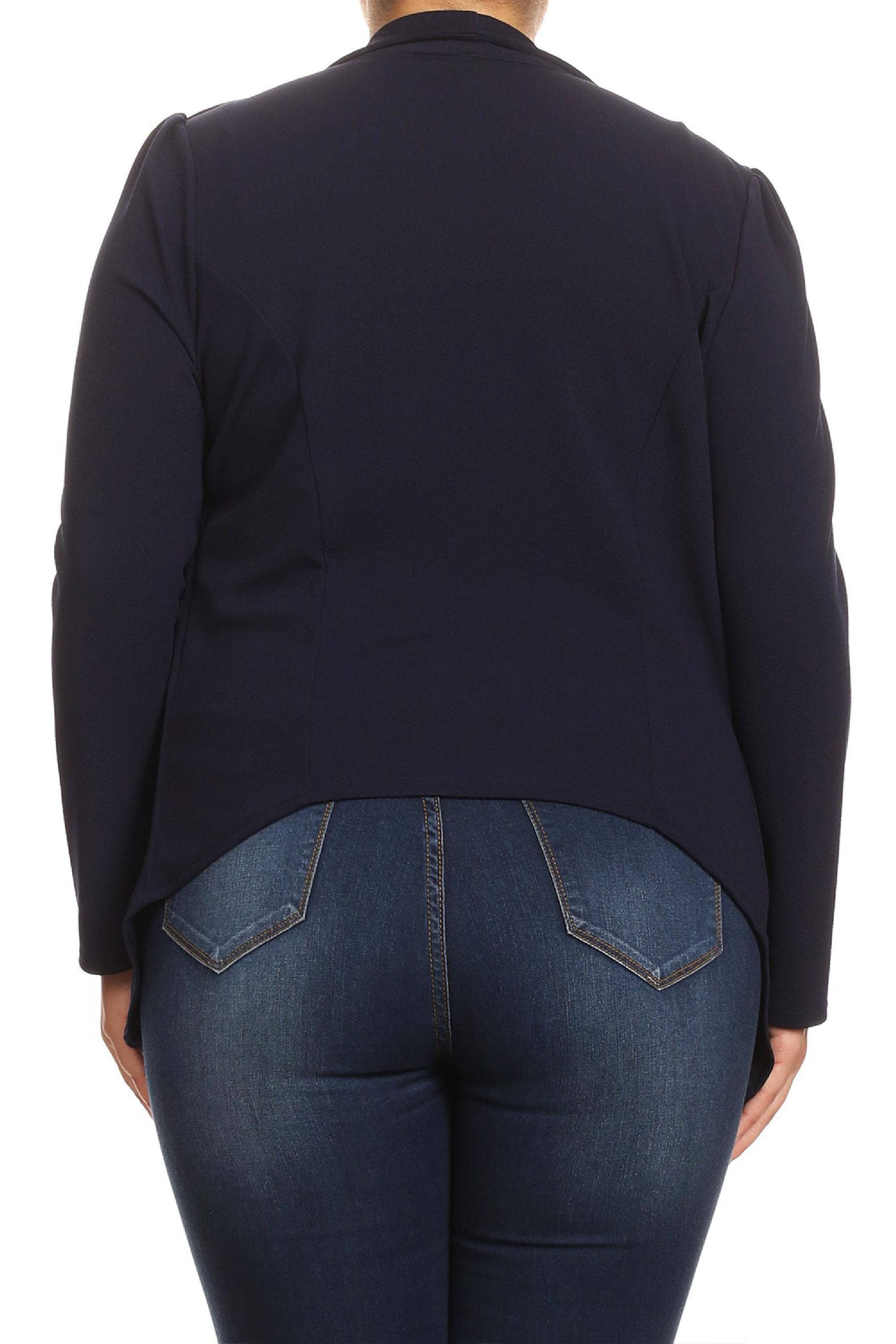 MOA COLLECTION – Blazer - Mulher por atacado – Jaqueta feminina sólida de mangas compridas para escritório31