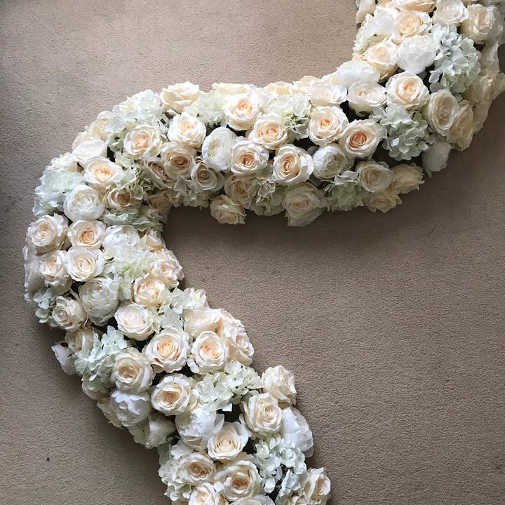 IVY CRUZ - Wholesale Bunting/Garland - Cream Flower Garland, Ivory Wedding Garland, Wedding Floral