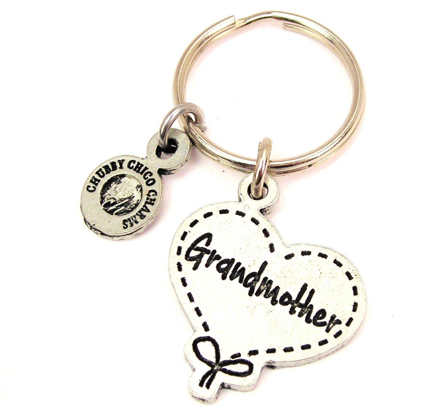 Chubby Chico Charms - Wholesale Keychain - Women's - Grandmother Quilted Heart Key Chain0