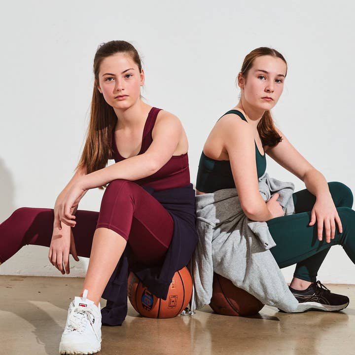 Piger Maroon 3/4 Leggings for engroshandel hos School Active Sports