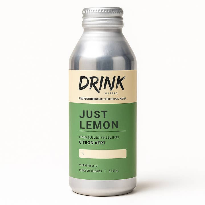 Drink Waters - Vente Toniques - PACK DE 12 EAUX AROMATISÉES JUST LEMON - 470ml