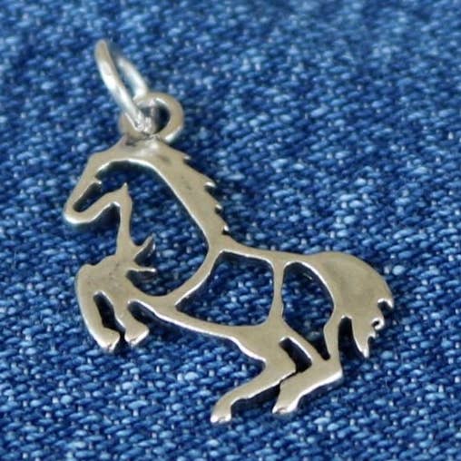 Rearing Horse Charm Sterling Silver for wholesale by Willow Lane Hat Co.