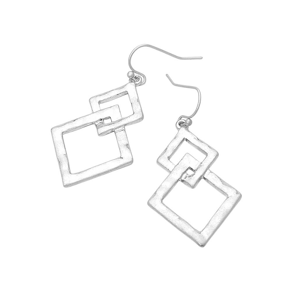 Sensibling Corp. – Engroshandel Hængeøreringe og creoløreringe – Geometriske åbne metal firkantede led drop dingle øreringe7