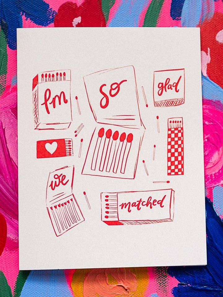 i'm so glad we matched card for wholesale by Bouquet of Joy