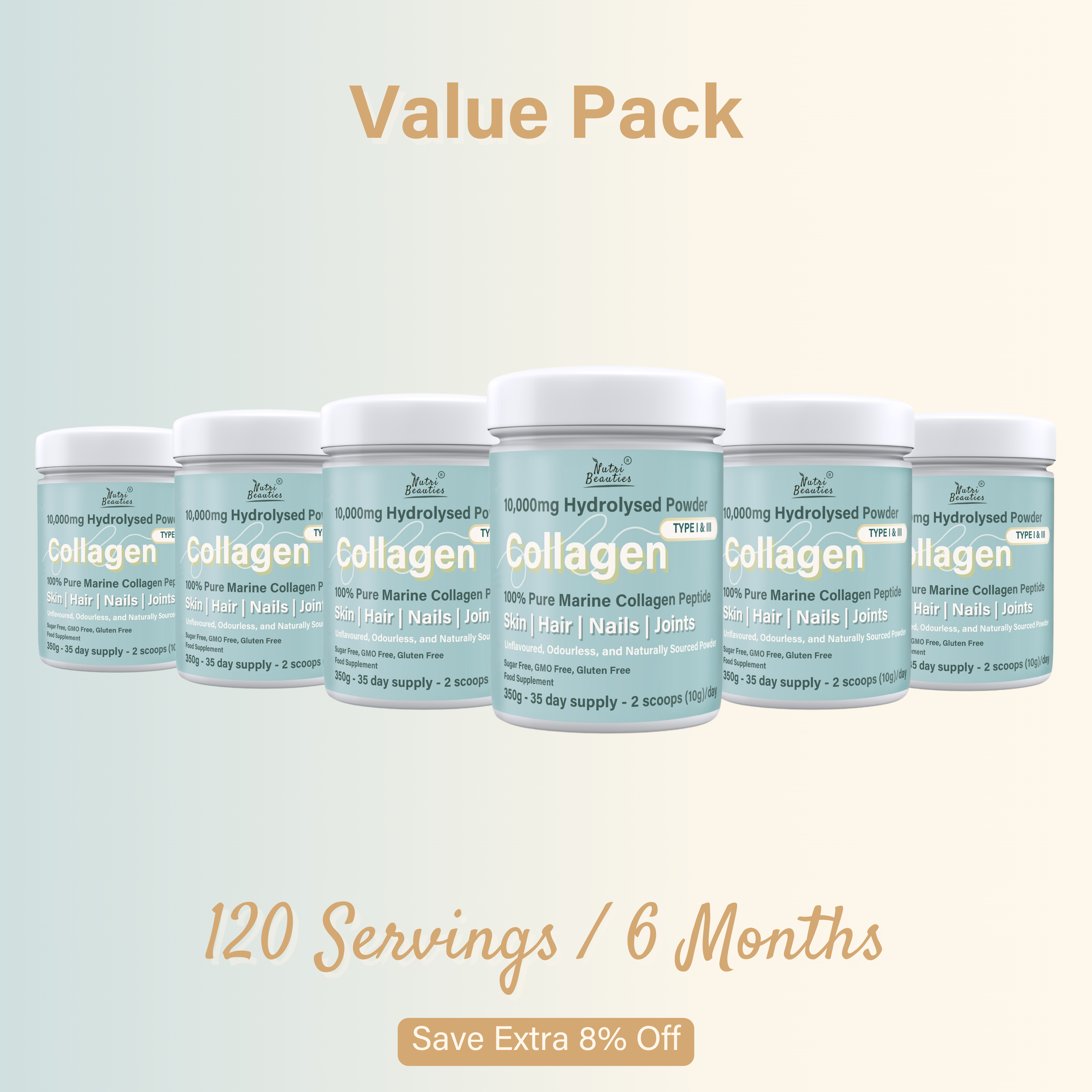 Nutri Beauties – wholesale Protein/superfood powder – NUTRI BEAUTIES Pure Marine Collagen Peptides Powder 10,000Mg17