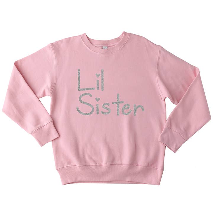 Sparkle Sisters by Couture Clips - Wholesale Sweatshirt - Kids - Silver Lil Sister Sweatshirt