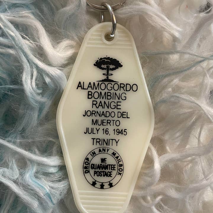The 3 Sisters Design Co. - Wholesale Keychain - Unisex - Motel Key Fob - Alamogordo Bombing Range (Oppenheimer)
