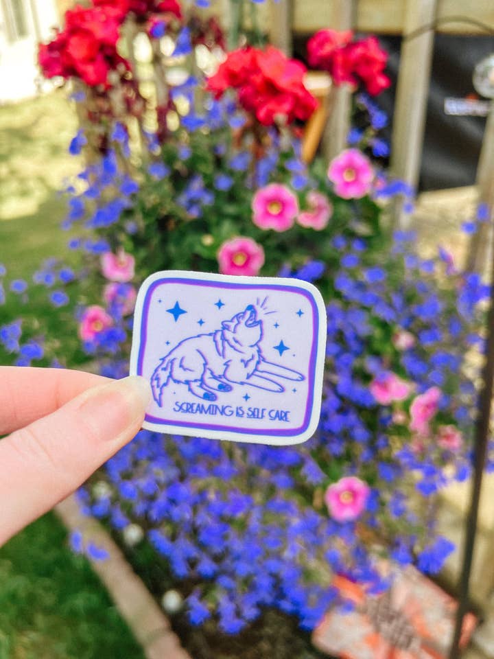 Screaming is Self Care Sticker for wholesale by Scarlet’s Freckles