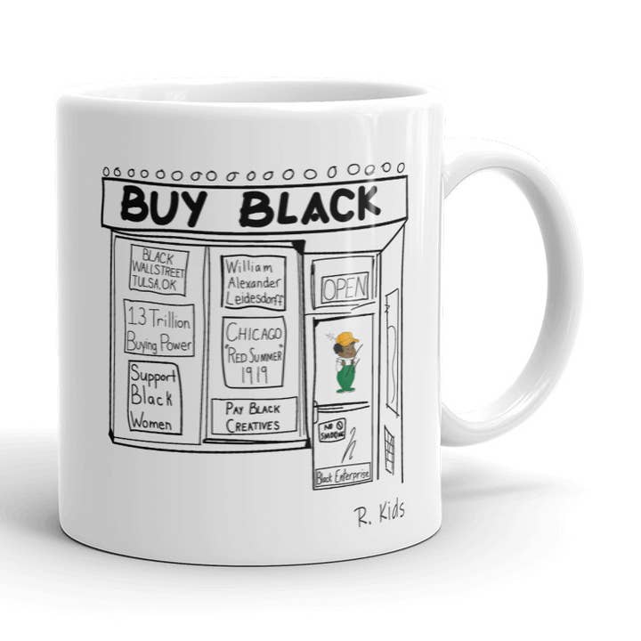 Mug à café noir pour la vente par Rowdy Kids