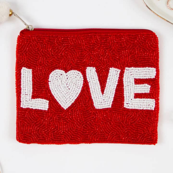 Kärlek Börs, Kärlek pärlstav Börs, Kärlek Seed Bead Coin för wholesale av GiftsbyPR