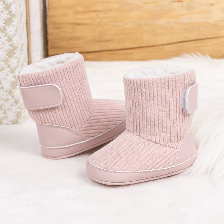 Kids Charm Online - Wholesale Booties - Baby - Inner sherpa ribbed baby boots. CG54067