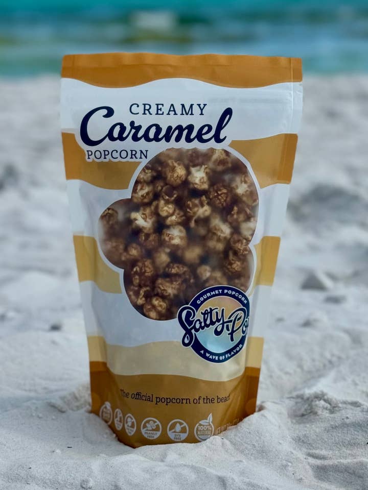 Creamy Caramel Popcorn for wholesale by Salty Pop Popcorn