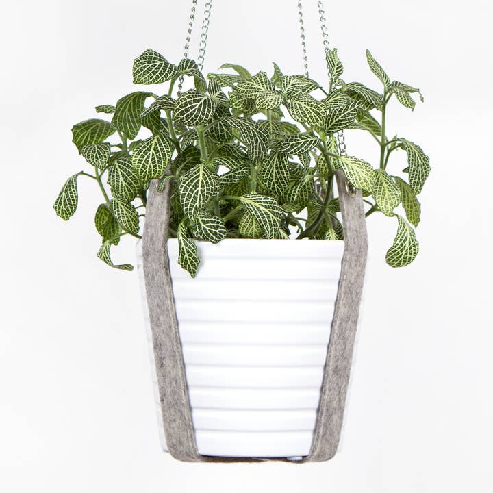 Plant Hanger - Merino Wool Felt - Heather Gray for wholesale by Studio 82°