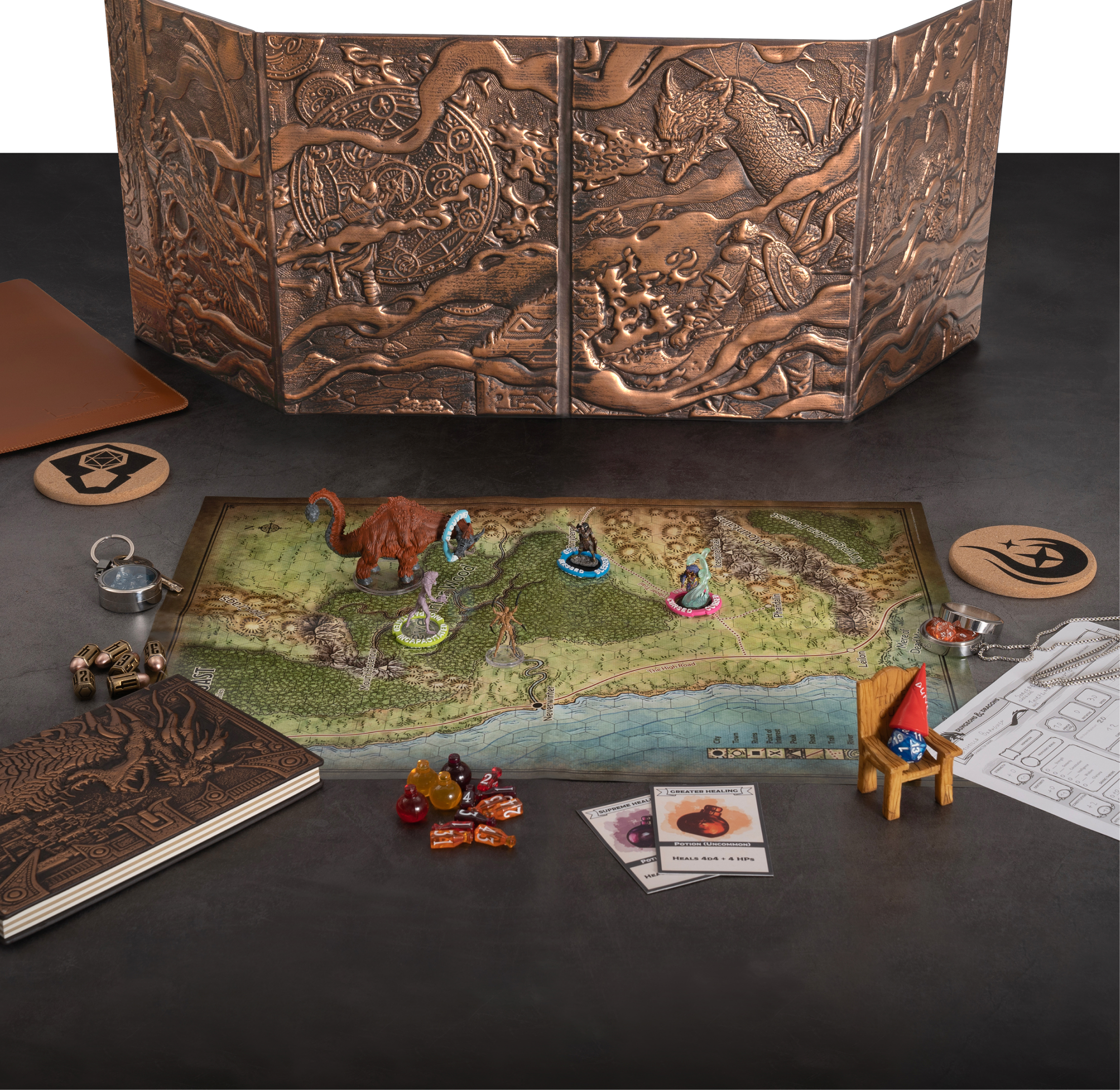 QMDirect - Wholesale Board Game - 3D Faux-Leather Customizable Game Master Screen (DM/GM)1