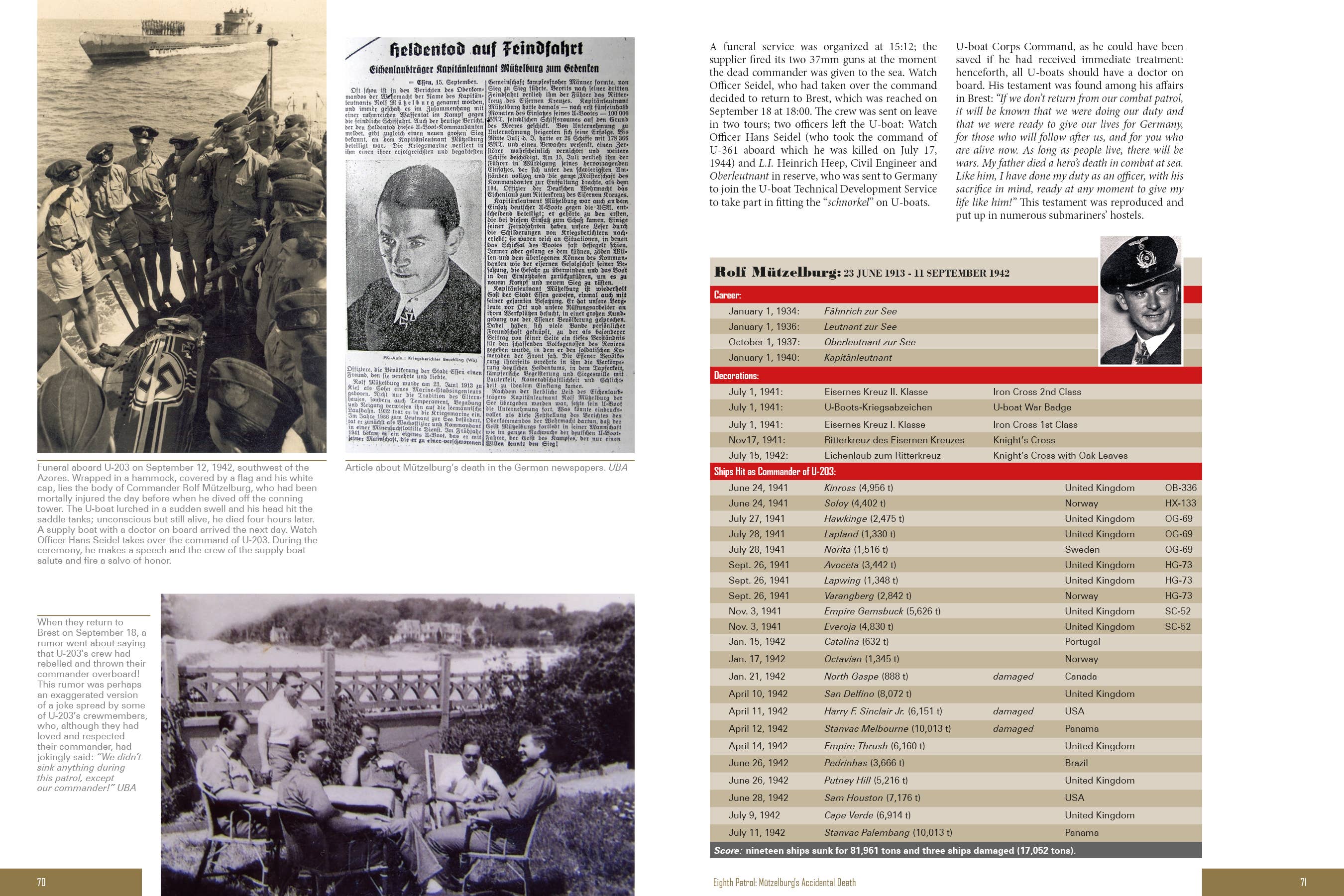 Schiffer Publishing - Vente History & Geography - U-Boat allemand Ace Rolf Mützelburg6