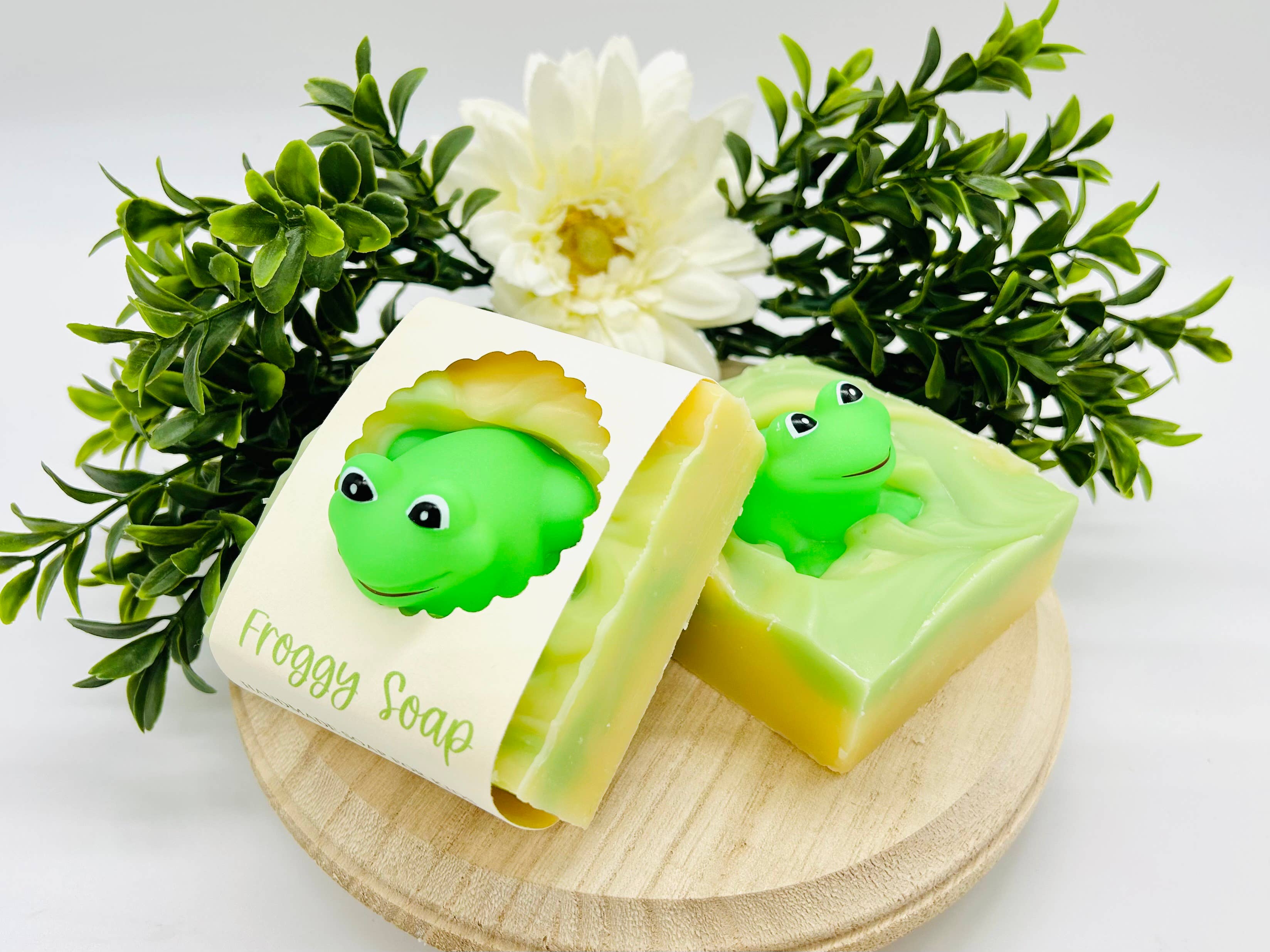 SARATOGA SOAP COMPANY - Wholesale Bar Soap - Froggy Handmade Soap Bar for Kids NATURAL VEGAN COLD PROCESS3