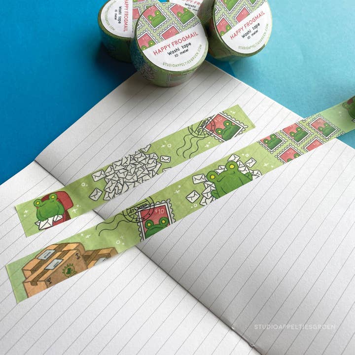 Studio Appeltjesgroen - Wholesale Washi Tape - Frog Snail Mail washi tape3