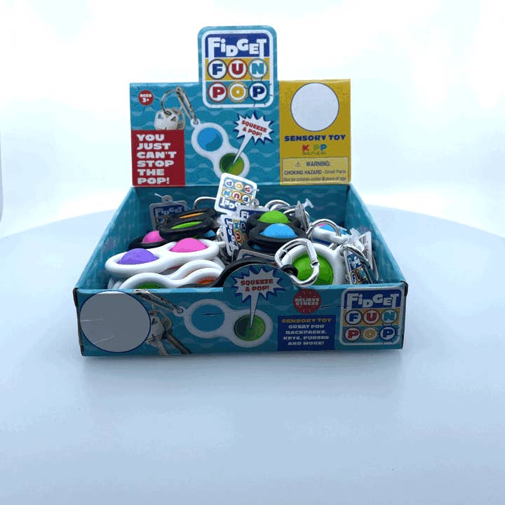 Novelty Brands - Wholesale Keychain - Unisex - Fidget Pop Sensory Key Chain Assortment - 24/Display8