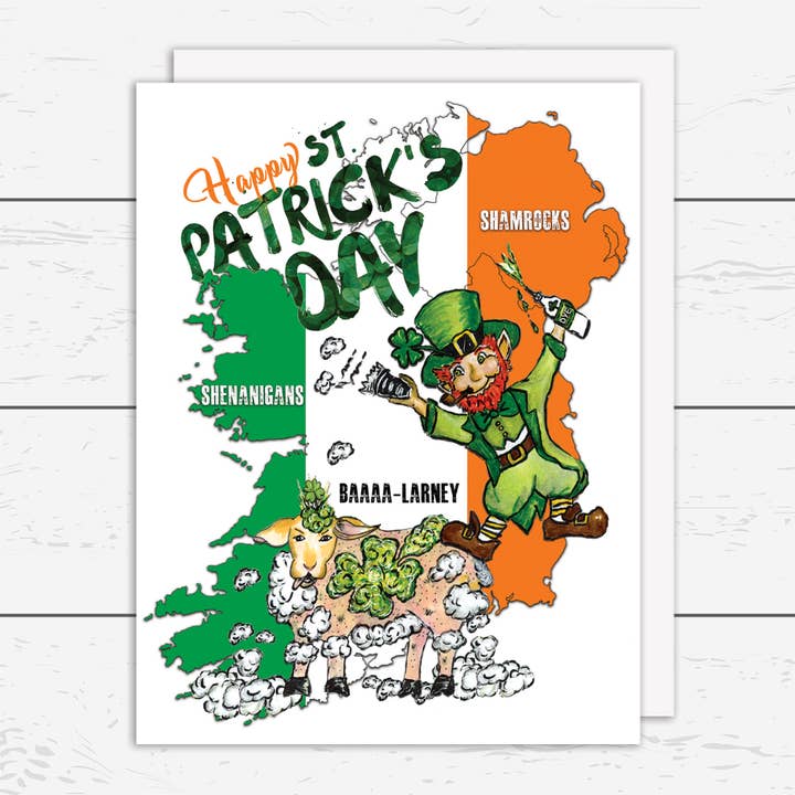 Carte Shamrocks and Shenanigans pour la vente par Snorty Morty Designs