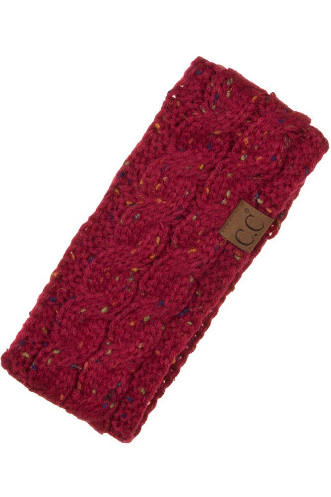 Hana – wholesale Pannband - Dam – C.C Chunky Stickad Confetti Sherpa fodrad pannband14