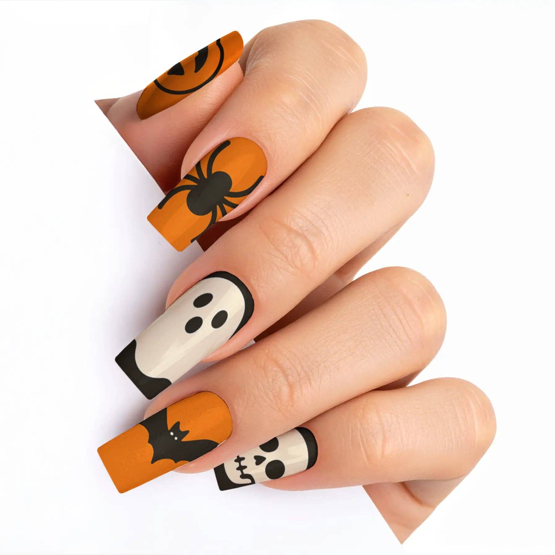 FYNE BODY - Wholesale Press-on/fake nails - Pumpkin Patch Glam Halloween Press-On Nails45