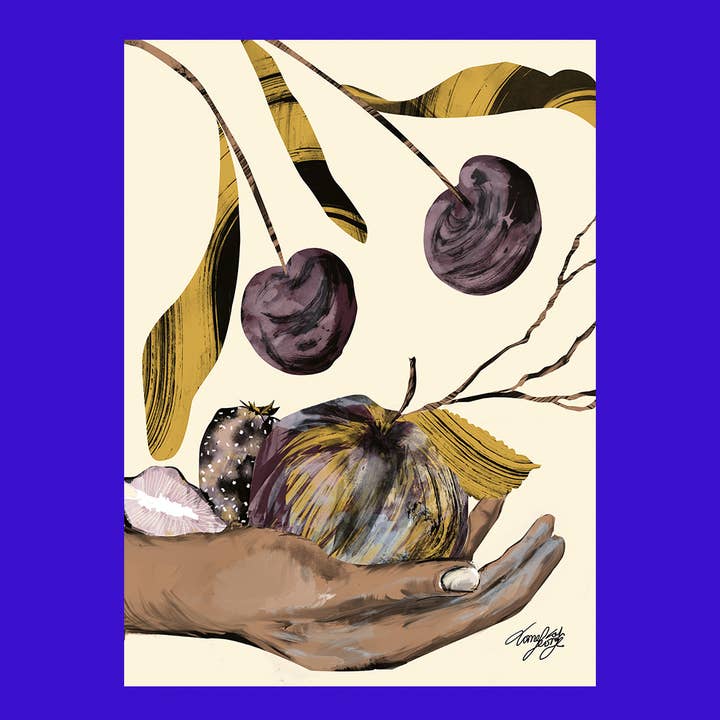 Tomekah George - Wholesale Art Print - Kitchen Art Print, Fruit Wall Art, Pastel Print (A3)1