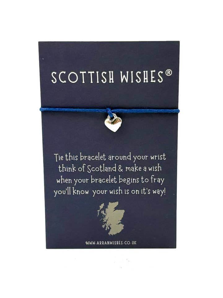 Love Scotland Schottische Herzwunscharmbänder für den Großhandel von Arran Wishes