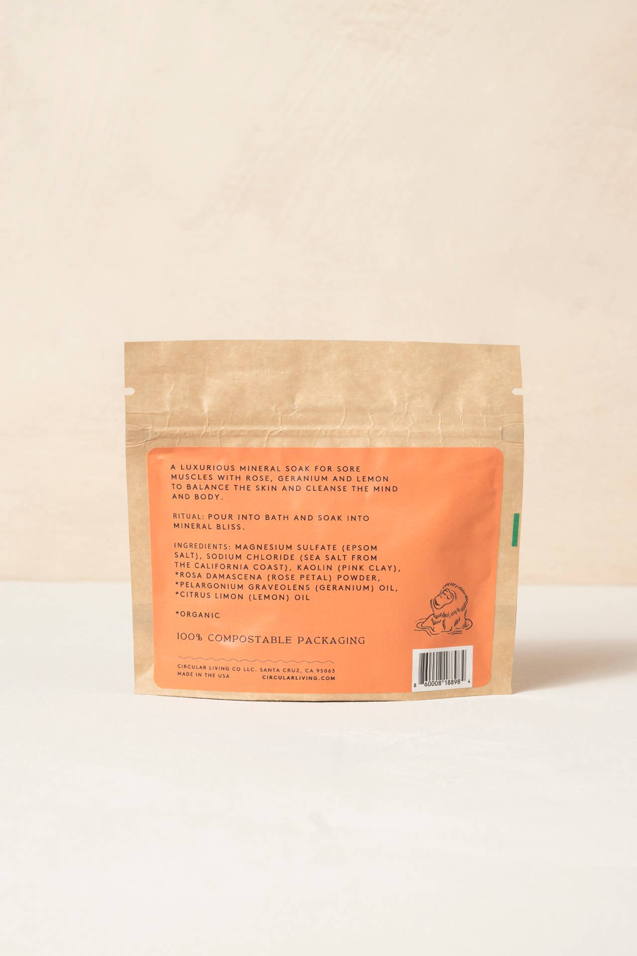 Circular Living - Wholesale Bath Soak/Milk - Mineral Bath Soak Sachet, Rose Petal & Geranium1
