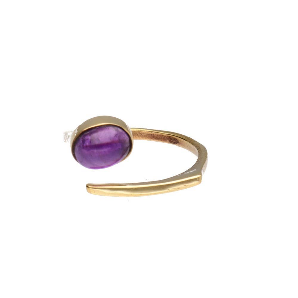 Vives de la Cortada S.L - Wholesale Cocktail/Statement Ring - Adjustable bronze with Random Mineral 1-1-8