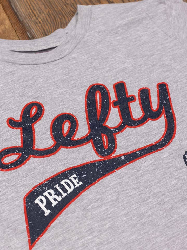 Baseballism - Wholesale Screen Printed T-Shirt - Kids - Leftee Youth (Grey)1