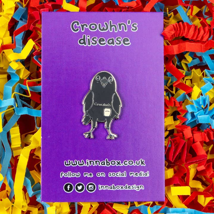 Innabox Ltd – wholesale Lapel pin/button – Crowhn's Disease Enamel Pin - Crohn's Disease