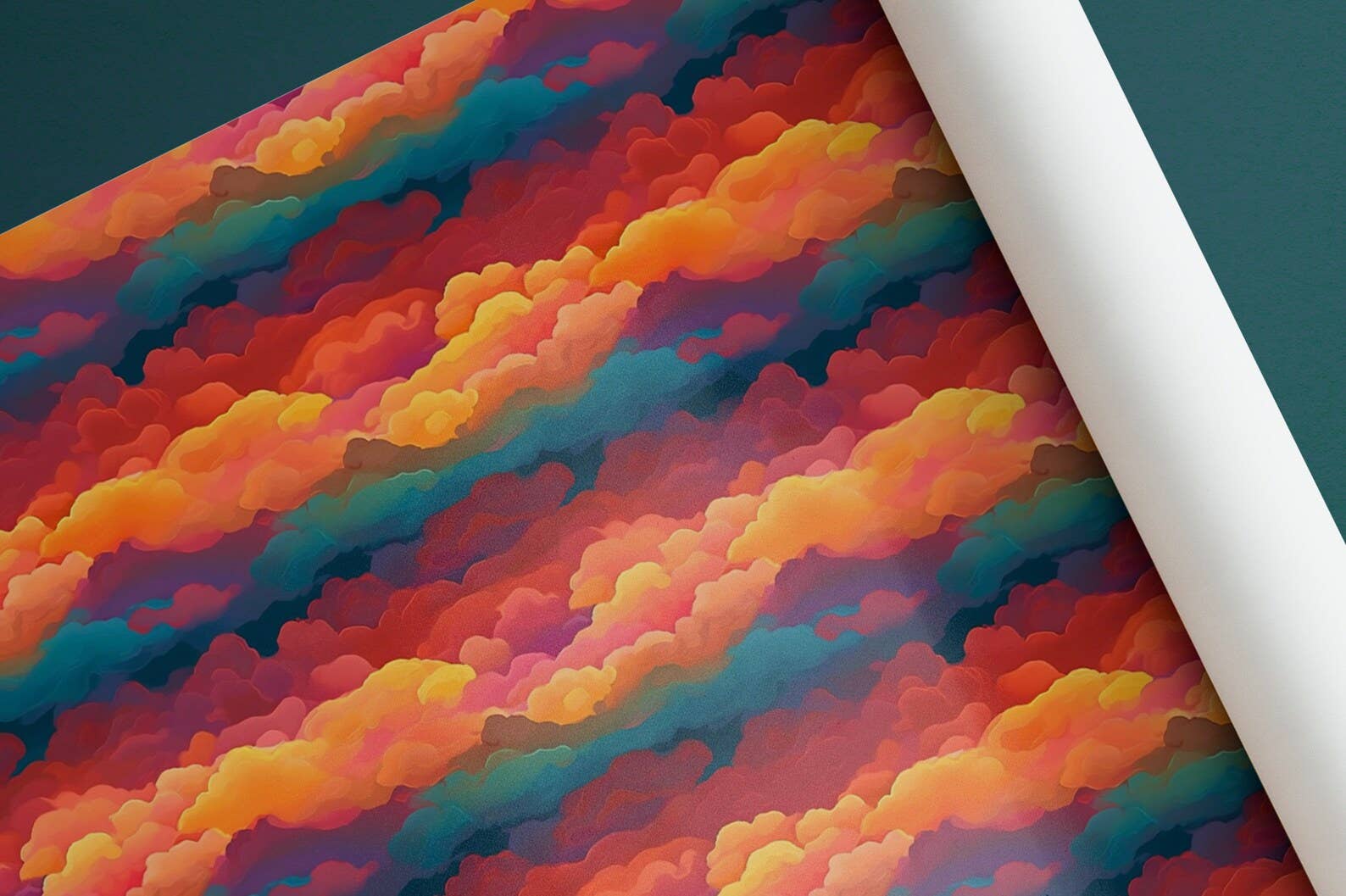 Olivias Paper - Wholesale Flat Wrap - Golden Hour Sunset Colorful Wrapping Paper Gift Wrap1