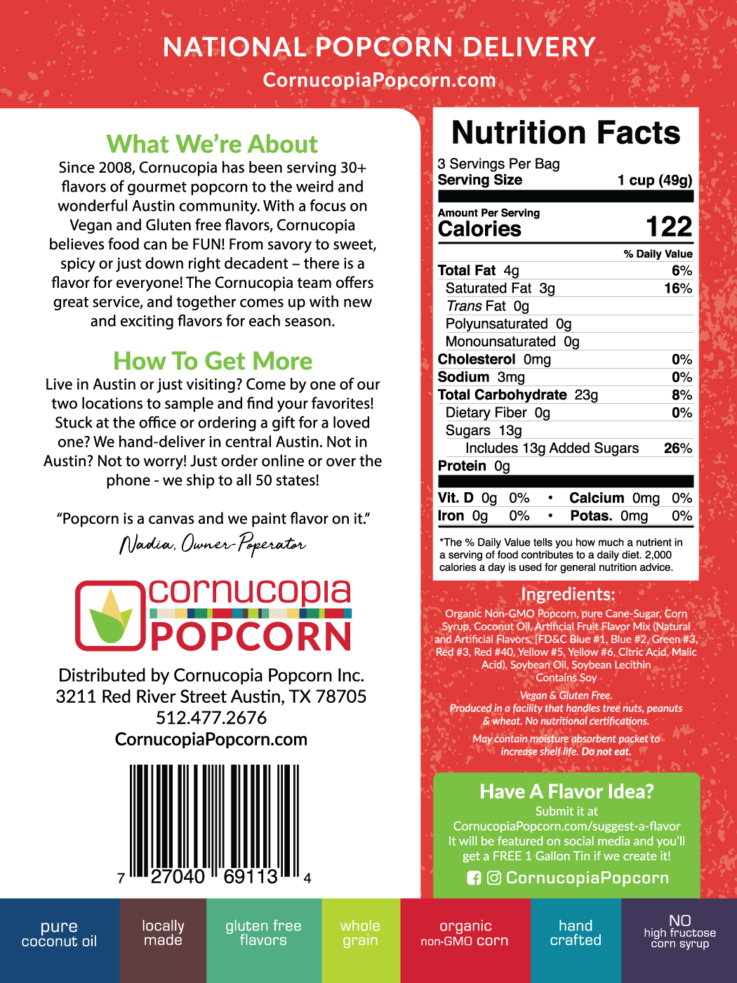 Cornucopia Popcorn - Wholesale Popcorn - Gourmet Popcorn Bundle Deal- 120 Signature Bags10