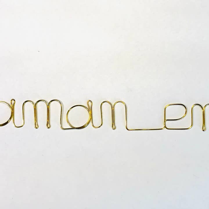 Bijoux de Mur - Vendita all'ingrosso Decorazione da parete 3D - Decorazione da Parete in Filo di Ottone dorato "Mamma d'oro"4