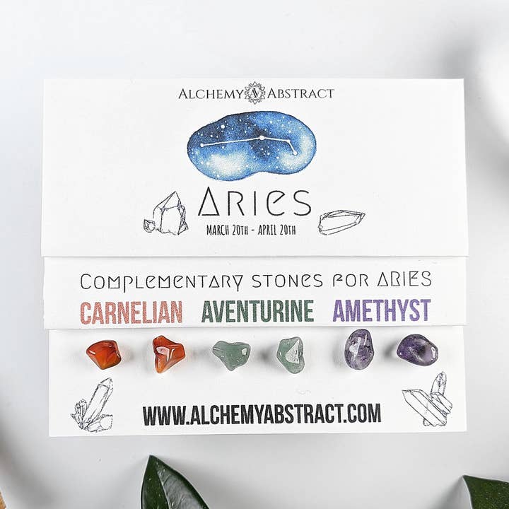ARIES: Carnelian, Aventurine, Amethyst for wholesale by Alchemy Abstract