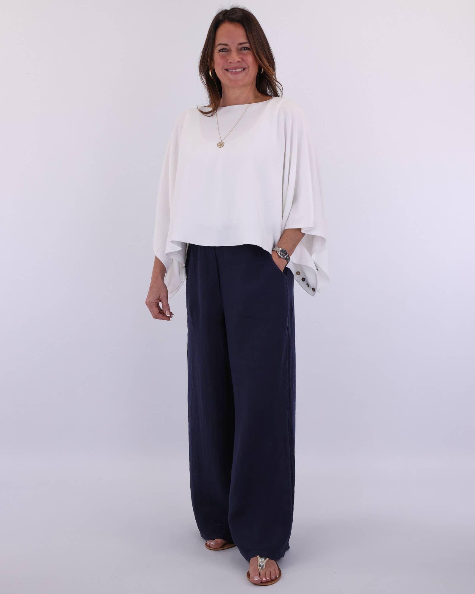 Cadenza Italy Ltd - Wholesale Poncho - Dames - Zomerse Overgooier met Knopen11