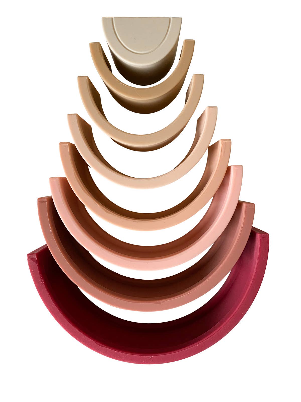 Chewable Charm - Vente Anneau de dentition sans clip – bébé - Empileur de dentition en silicone arc-en-ciel - Mûrier1