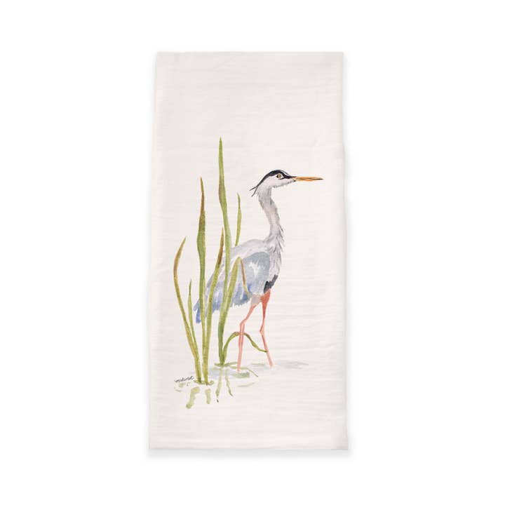 Torchon Héron dans le Marais pour la vente par MALWEST design