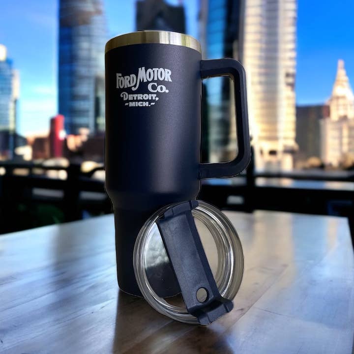 Handle Mug - Ford Vintage Logo for wholesale by Detroit Shirt Co.