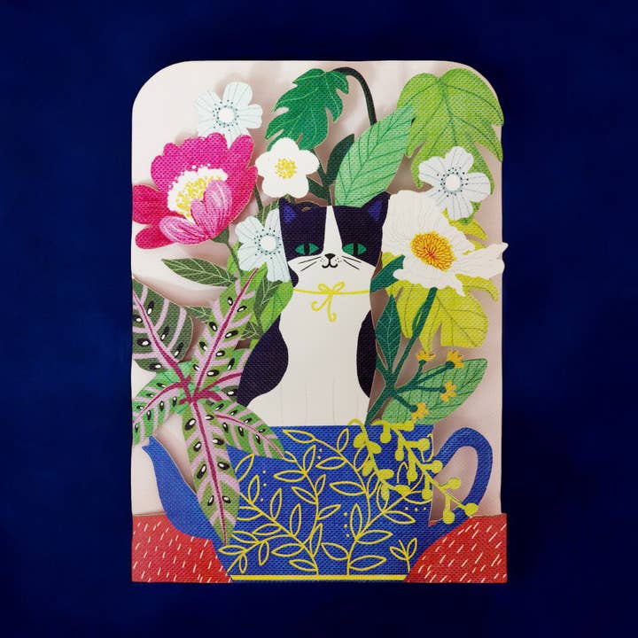 Fantasifull Katt i Tekanna Födelsedagskort för wholesale av Alljoy Design