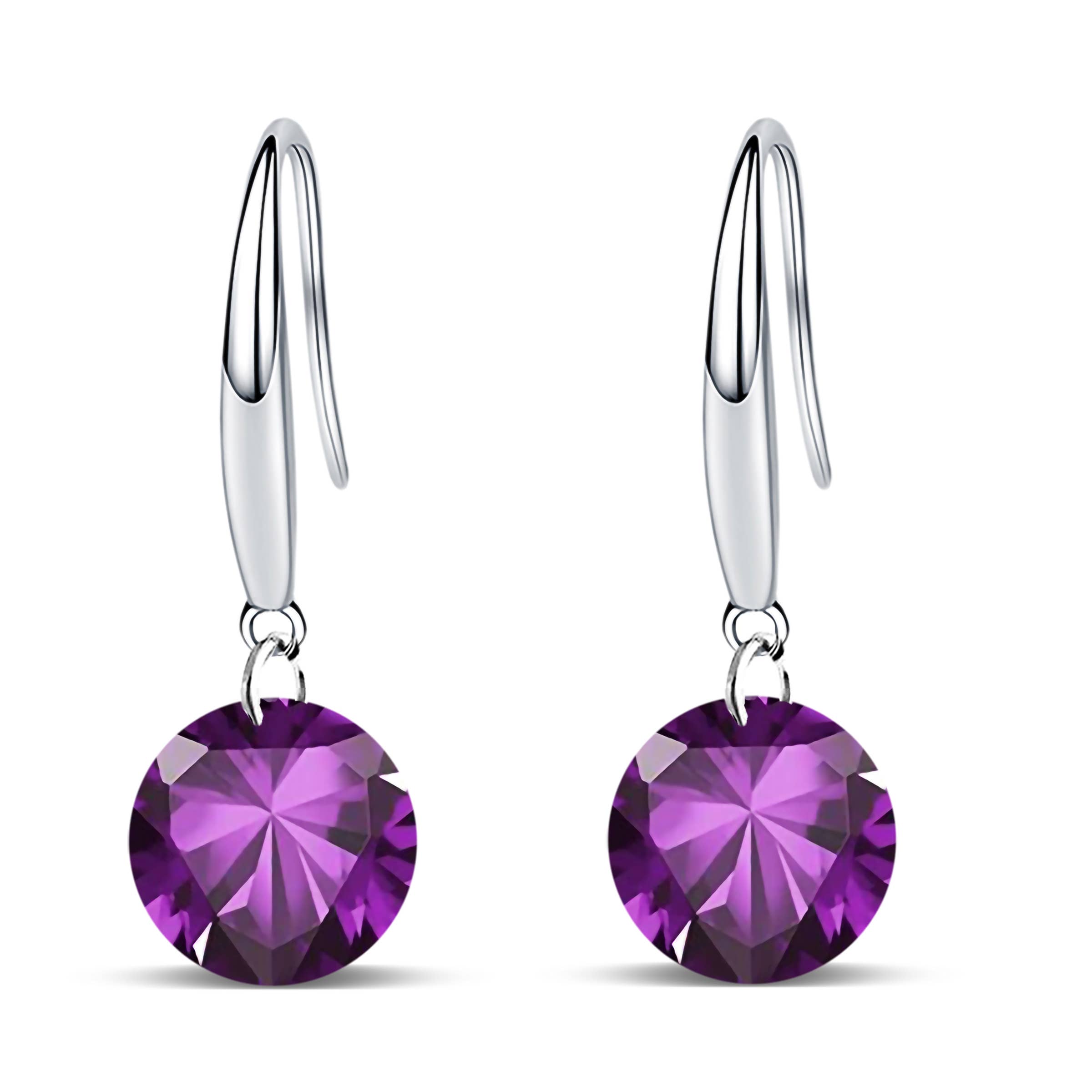 Sephla – Großhandel Ohrhänger – Tropfenohrringe aus reinem Brillanz mit 8,5 mm rundem Schliff7